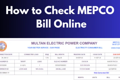 Check MEPCO Bill online